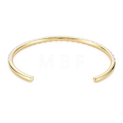 Twisted Brass Enamel Cuff Bangle BJEW-T020-02J-NF-1