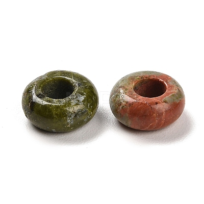 Natural Unakite European Beads G-R488-02M-1