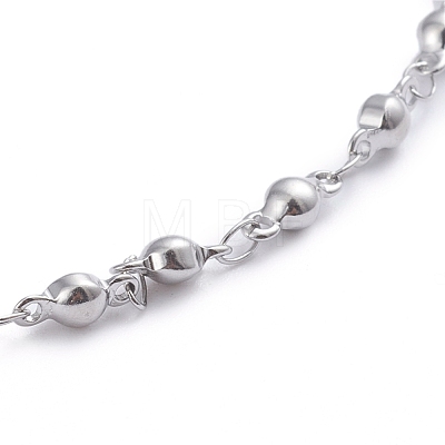 Non-Tarnish 304 Stainless Steel Link Chain Anklets X-AJEW-G026-03P-1