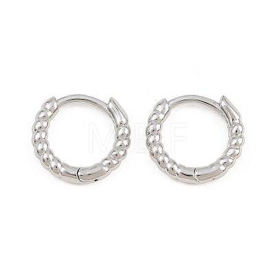 Brass Huggie Hoop Earrings KK-CBA8324-18D-P-1
