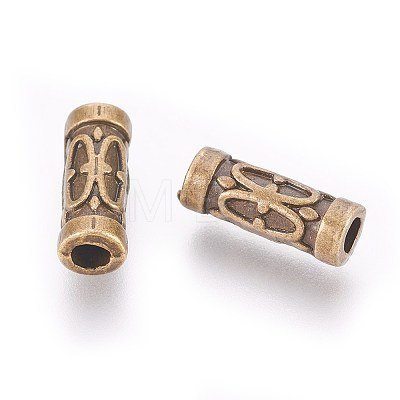 Tibetan Style Alloy Tube Beads LS-MLF0843Y-NF-1