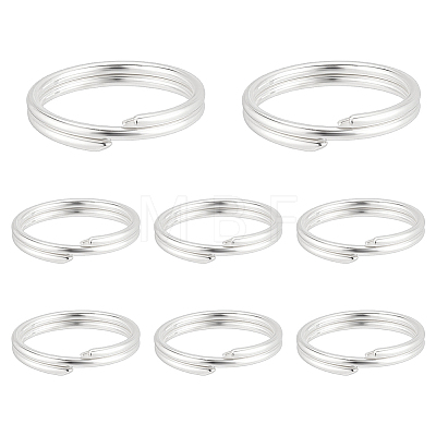 8Pcs 925 Sterling Silver Split Jump Rings STER-PH0005-24-1