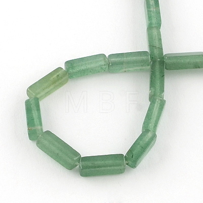 Cuboid Natural Green Aventurine Gemstone Bead Strands X-G-R299-10-1