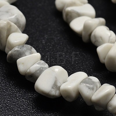 Chip Natural Howlite Beads Strands LS-G-N0134-11-1