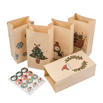 Christmas Printed Rectangle Paper Packing Bags CARB-D016-01B-1