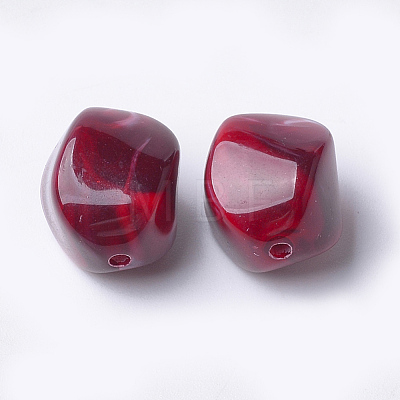 Acrylic Beads X-OACR-T007-08E-1