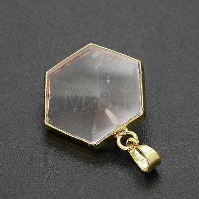 Natural Quartz Crystal Pendants G-D705-04G-1