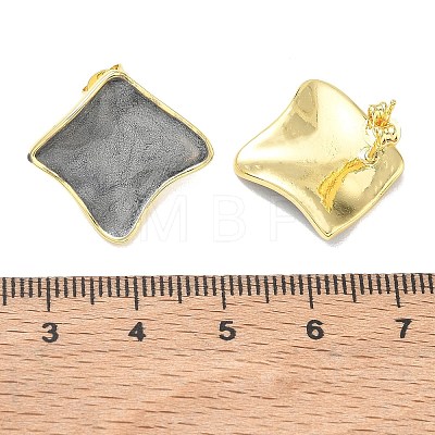 Brass Enamel Stud Earrings for Women KK-CBA760A-07G-02-1