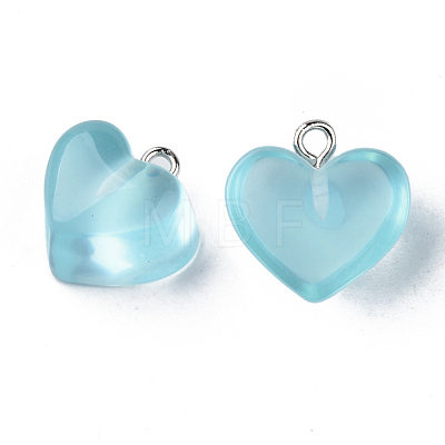 Transparent Resin Pendants X-RESI-R429-30J-1