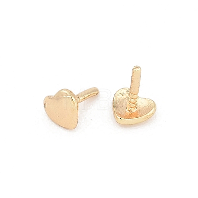 Heart Brass Head Pins KK-U051-02G-01-1