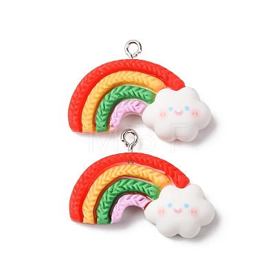 Opaque Resin Pendants RESI-G127-01B-1
