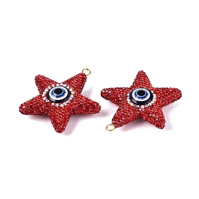 Handmade Polymer Clay & Rhinestone & Resin Big Pendants FIND-Q123-02C-1