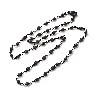 304 Stainless Steel Ball Link Chain Necklaces NJEW-L173-023EB-1