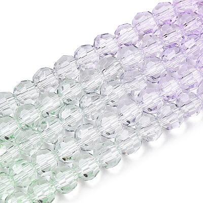 Transparent Glass Beads Strands X1-GLAA-E036-07V-1