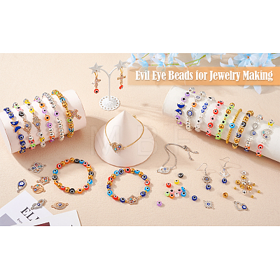 DIY Evil Eye Bracelet Making Kit DIY-TA0004-41-1