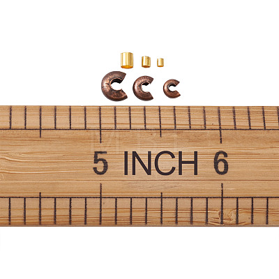Brass Crimp Beads Covers KK-TA0007-81-1