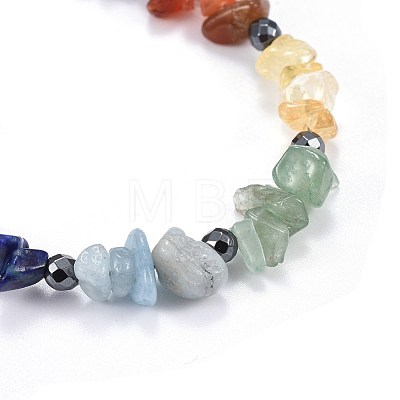 Natural & Synthetic Mixed Stone Charm Bracelets BJEW-JB04267-1