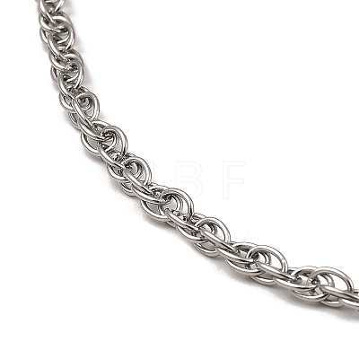 304 Stainless Steel Mesh Chain Necklace BJEW-B072-02P-1