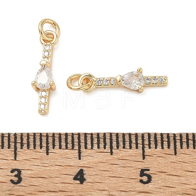 SHEGRACE Brass Micro Pave Cubic Zirconia Pendants XGRQ3D809-512G-1