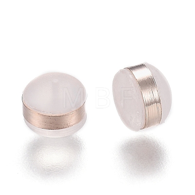 Brass Rings Silicone Ear Nuts SIL-N003-04RG-1