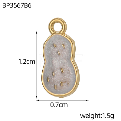 304 Stainless Steel Enamel Pendants STAS-OY011-01G-1