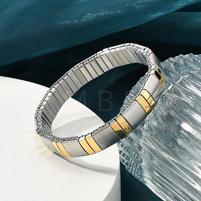 304 Stainless Steel Stretch Bracelets BJEW-U015-03G-02-1