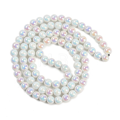 Baking Paint Electroplate Glass Beads Strands X-GLAA-G120-01A-1