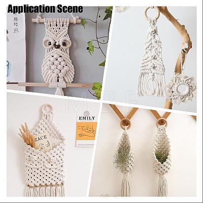 DIY Cotton Macrame Tassel Pendant Decorations Kit MAKN-PW0001-021C-1