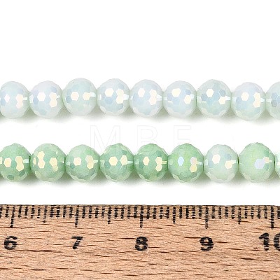 Anti-Tarnish Electroplate Glass Beads Strands X-GLAA-N056-6mm-09-1