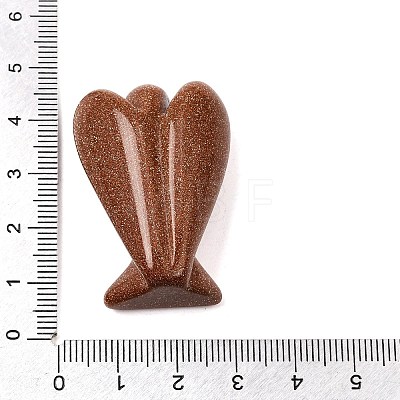 Synthetic Goldstone Angel Figurine DJEW-N006-01A-29-1