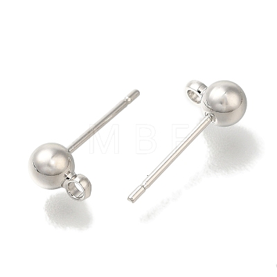 Rack Plating Brass Stud Earring Finding KK-C081-07P-1