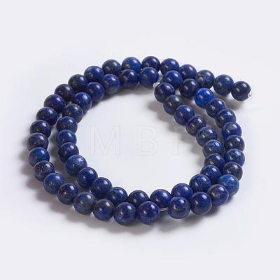 Natural Lapis Lazuli Beads Strands G-K254-01-6mm-1