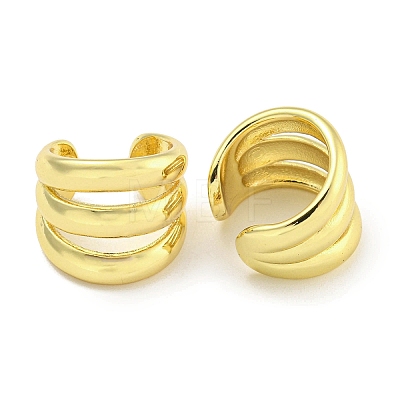 Brass Cuff Earrings EJEW-C104-029G-1