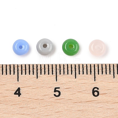 Imitation Jade Glass Seed Beads SEED-Q038-01A-1