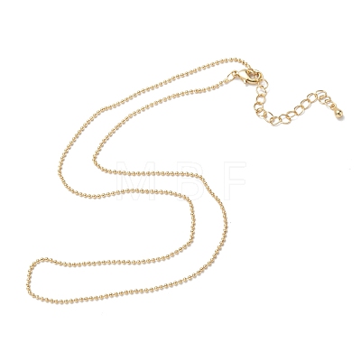 Brass Ball Chain Necklaces NJEW-K123-02G-1