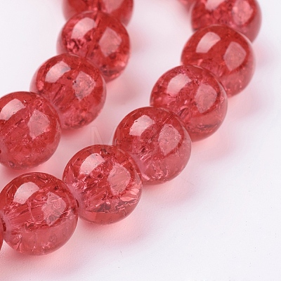 Crackle Glass Beads Strands X-CCG-Q001-10mm-13-1