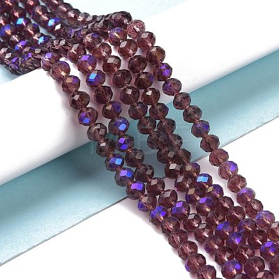 Electroplate Glass Beads Strands EGLA-A034-T6mm-L14-1