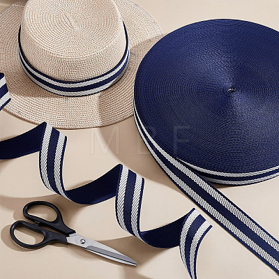 10Yards Polyester Stripe Ribbon OCOR-NB0002-91B-1