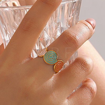 304 Stainless Steel Cuff Open Rings for Women RJEW-I113-02G-02-1