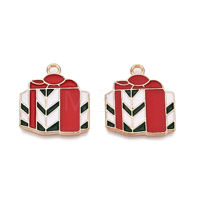 Christmas Light Gold Plated Alloy Enamel Pendants FIND-T009-05-RS-1