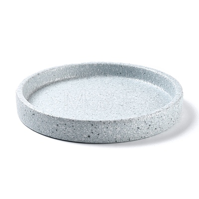 Round Porcelain Flat Round Jewelry Plate DJEW-I015-01-1