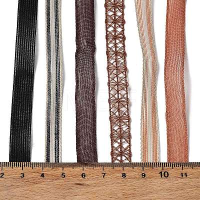 18 Yards 6 Styles Polyester Ribbon SRIB-C001-D01-1