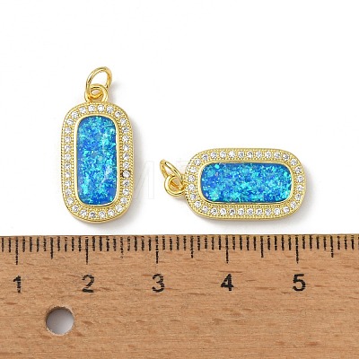 Brass Micro Pave Cubic Zirconia Pendants KK-A197-11G-1