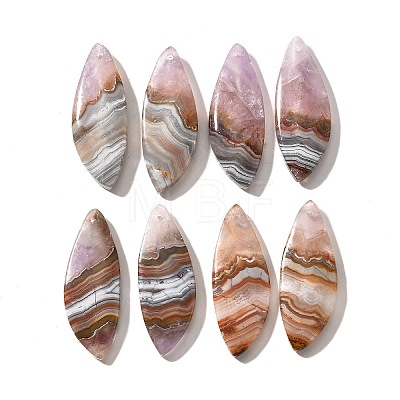 Natural Amethyst Lace Agate Pendants G-A244-07A-1