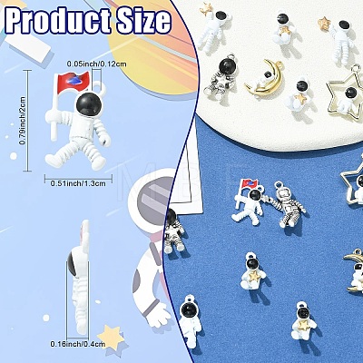 18Pcs 9 Styles Alloy Pendants FIND-YW0012-14-1