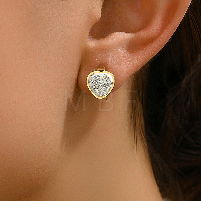 Elegant Vintage Style Gold Yellow Earrings with Water Diamond FD7839-1