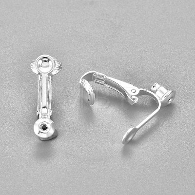 304 Stainless Steel Clip-on Earring Converters Findings STAS-O110-20S-1