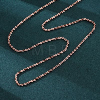 Brass Rope Chains Necklaces for Women NJEW-D302-03RG-1