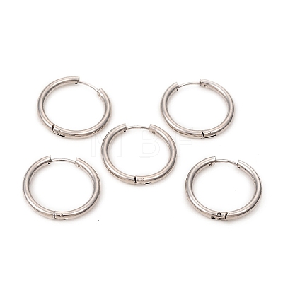 201 Stainless Steel Huggie Hoop Earrings EJEW-L250-01F-P-1