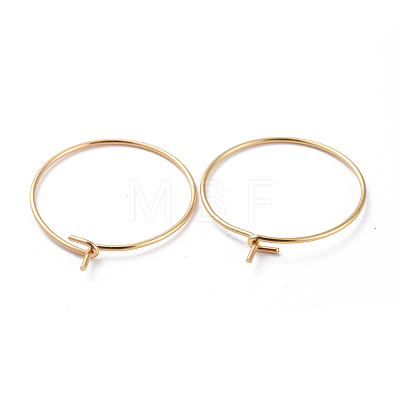 316 Surgical Stainless Steel Hoop Earring Findings LS-X-STAS-J025-01B-G-1